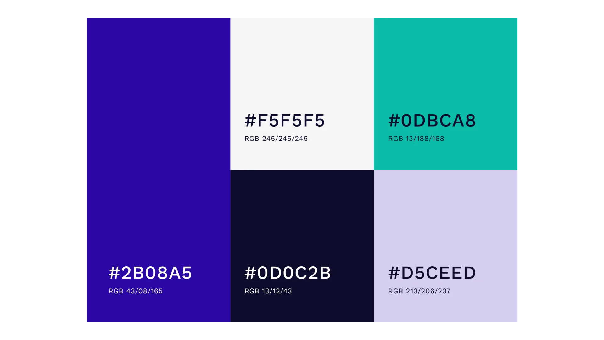 Colour palette: indigo, teal, ink and soft lilac