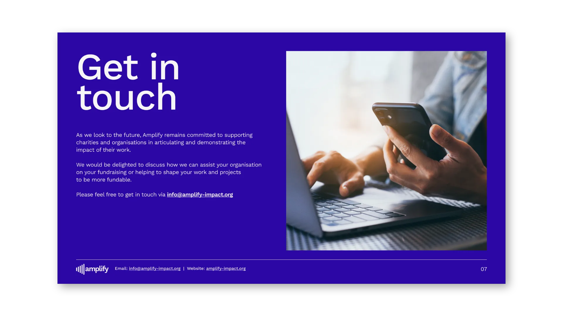 Impact Report: Get in touch, closing spread