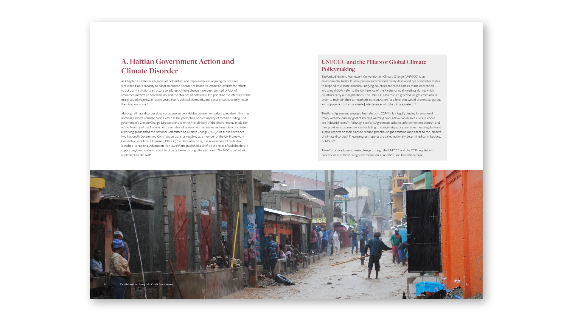 Government action and UNFCCC framework: full-bleed disaster photography