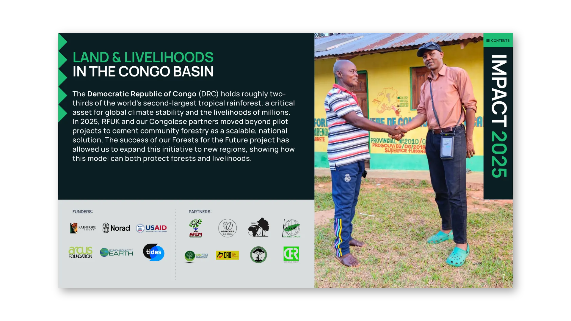 Land and Livelihoods in the Congo Basin: funders and partners